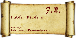Futó Milán névjegykártya
